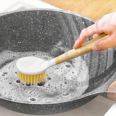 1 Stück, multifunktionale Küchenreinigungsbürste mit langem Griff, langlebige Topfwaschbürste für Pfannen, Töpfe und Geschirr