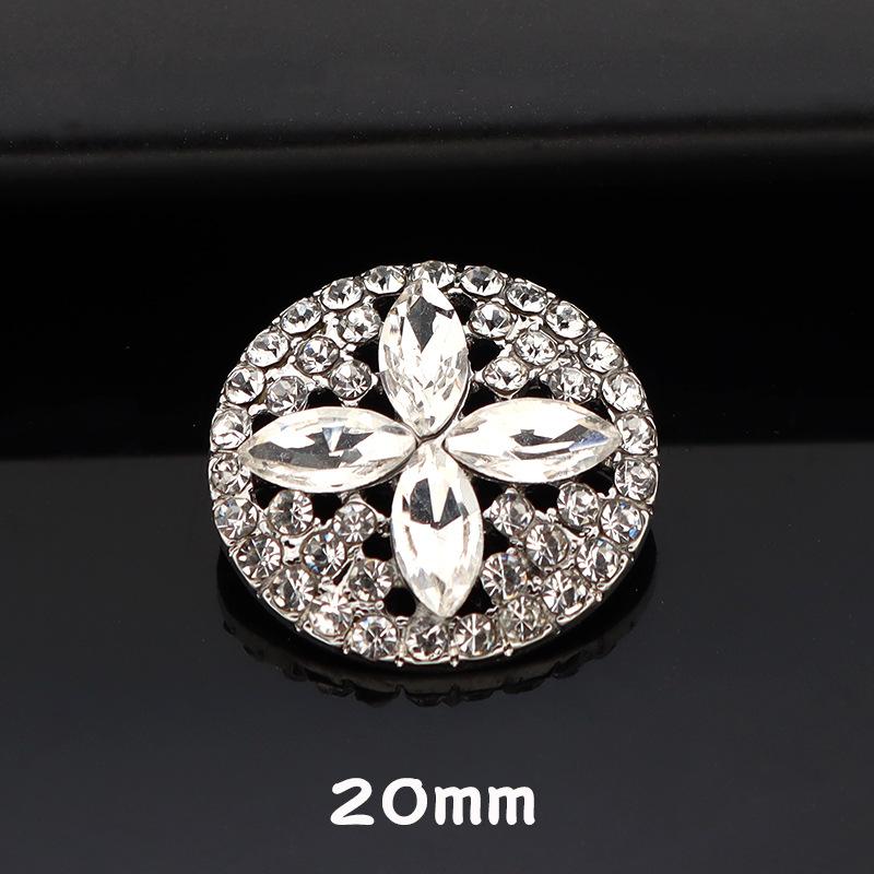 5 Stück High-End Metall Diamantenbesetzte Mantelknöpfe Kinder Pelzknöpfe Nerzknöpfe Mode Blütenblatt Strassknöpfe