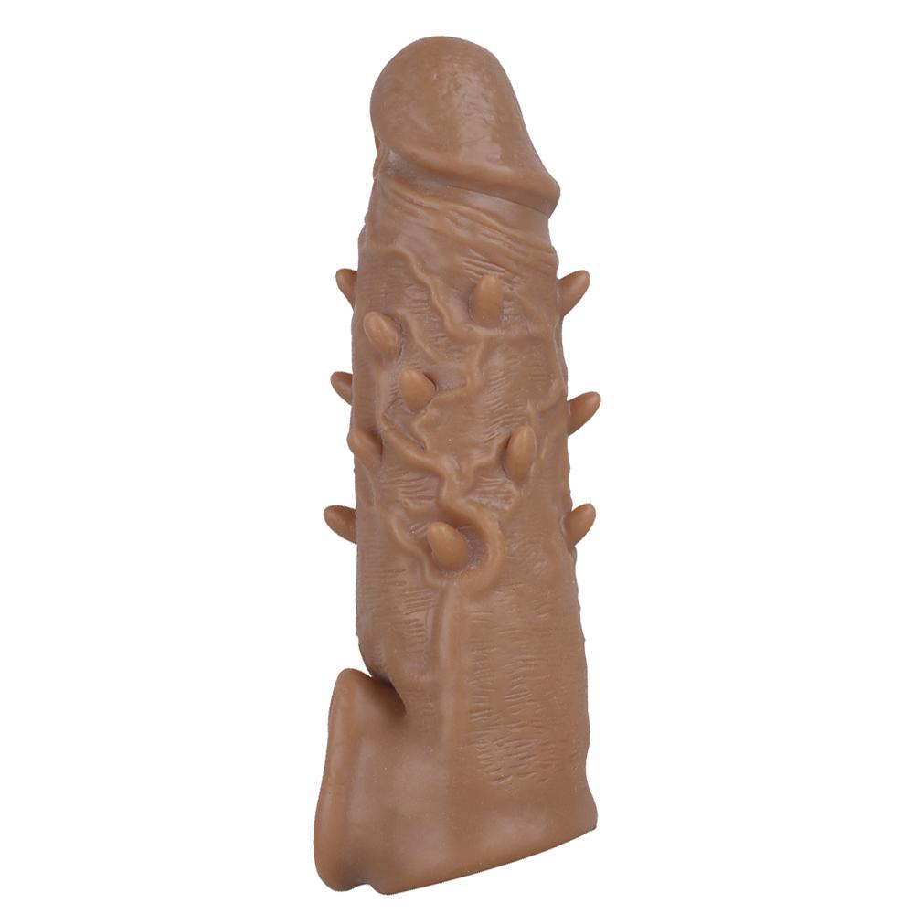 Realistic Penis Sleeve  Penis Extender Lifelike Cock Sleeve Penis Extension Penis Ring Enlarger Male Masturbator Adult Couples Sex Toys