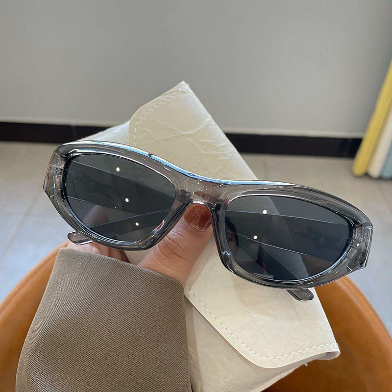 Trendy Punk Sunglasses for Women Unique Oval Sun Glasses Mirror Lens Y2K Eyewear Fashion Shades