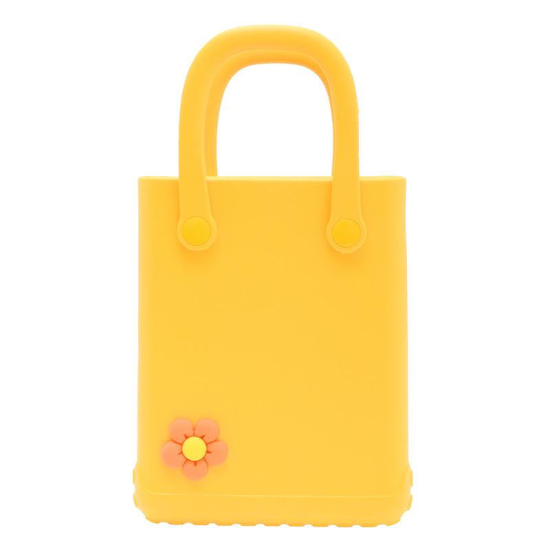 Eva Jelly Bag Diy Hole Bag Cute Flower Accessories Summer Beach Vacation Bag Simple Portable Women'S Bag