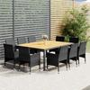 Day & Night - Day & Night 11 Pcs Poly Rattan Garden Dining Set Grey
