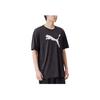 Puma Logo Reflective Moisture-Wicking Quick-Dry Breathable Short Sleeve T-Shirt Men Tops Black 520139-01