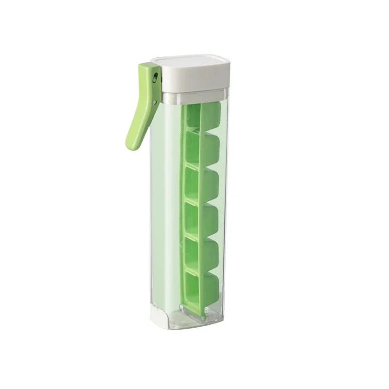 1pc Quick-Freeze Easy Demould Ice Cube Maker with Handle Single Hand Press for Freezer Whiskey Cocktail Juice Drink In Summer