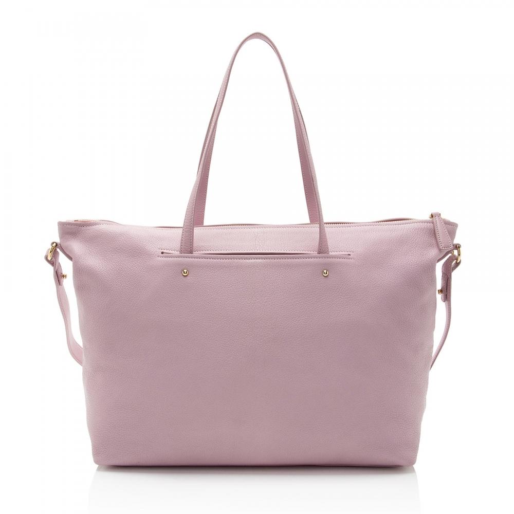 Salvatore Ferragamo Leather Mika Tote Pink