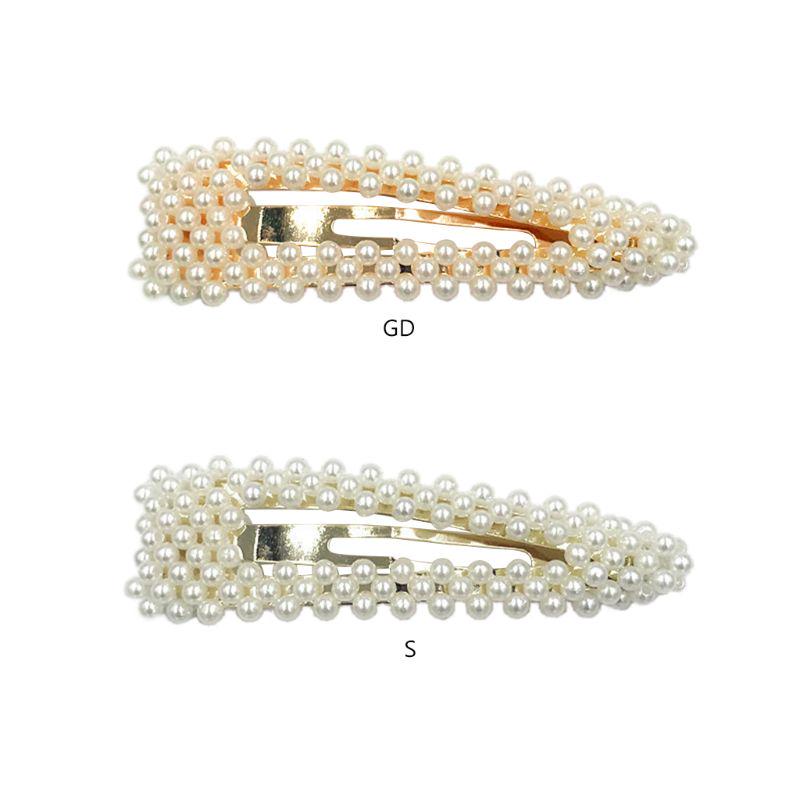 Brude Vintage Faux Pearl Wrapped BB Hårnåler Jenter Glitter Metall Legering Hårklemme Vanndråpe Luksus