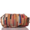 Women's Patchwork Bag with 3D Flowers