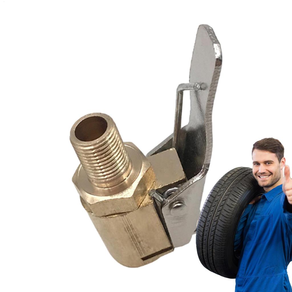 Vzduchový ventil s klipovým adaptérem Mosazný uzamykatelný adaptér trysky huštění pneumatik Vhodné pro připojení k huštění vozidel