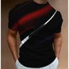 Men's Printed T-shirt Loose Summer New Round Neck Men's European and American Short Sleeved T-shirt