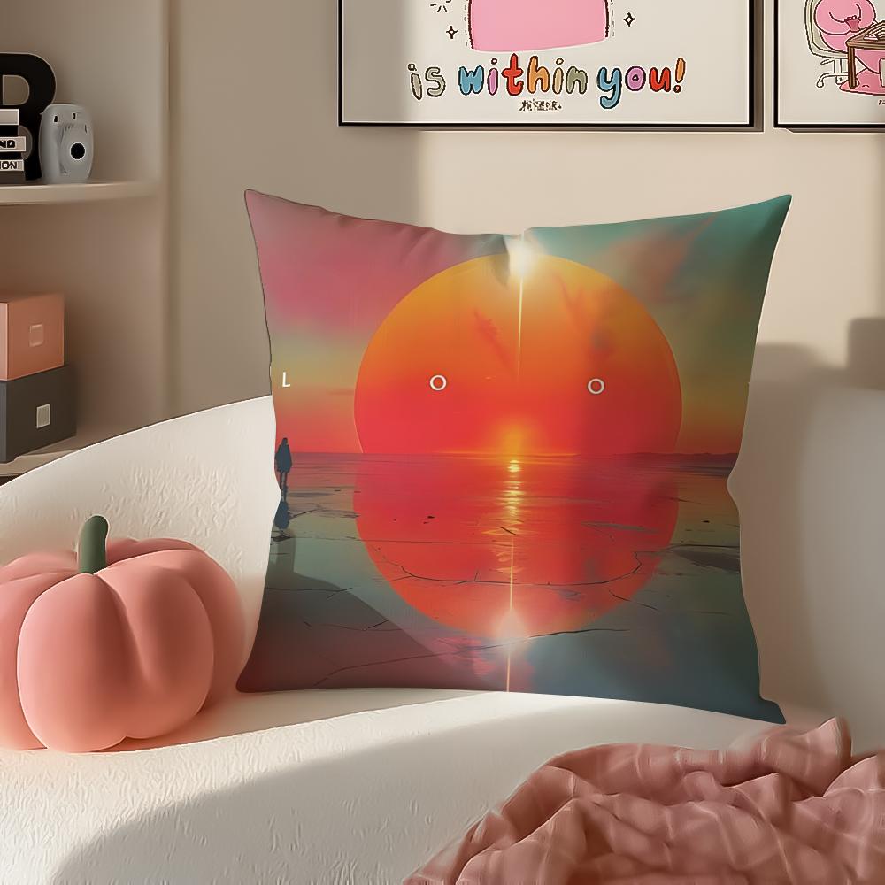 Anthemic Pop American Band IImagine Dragons Cushion Cover Pillowcase Short Plush Invisible Zipper Room Sofa Cushion Cover