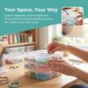 18PCS Multiple Divided Grids Small 3-layer Storage Box Building Block Storage