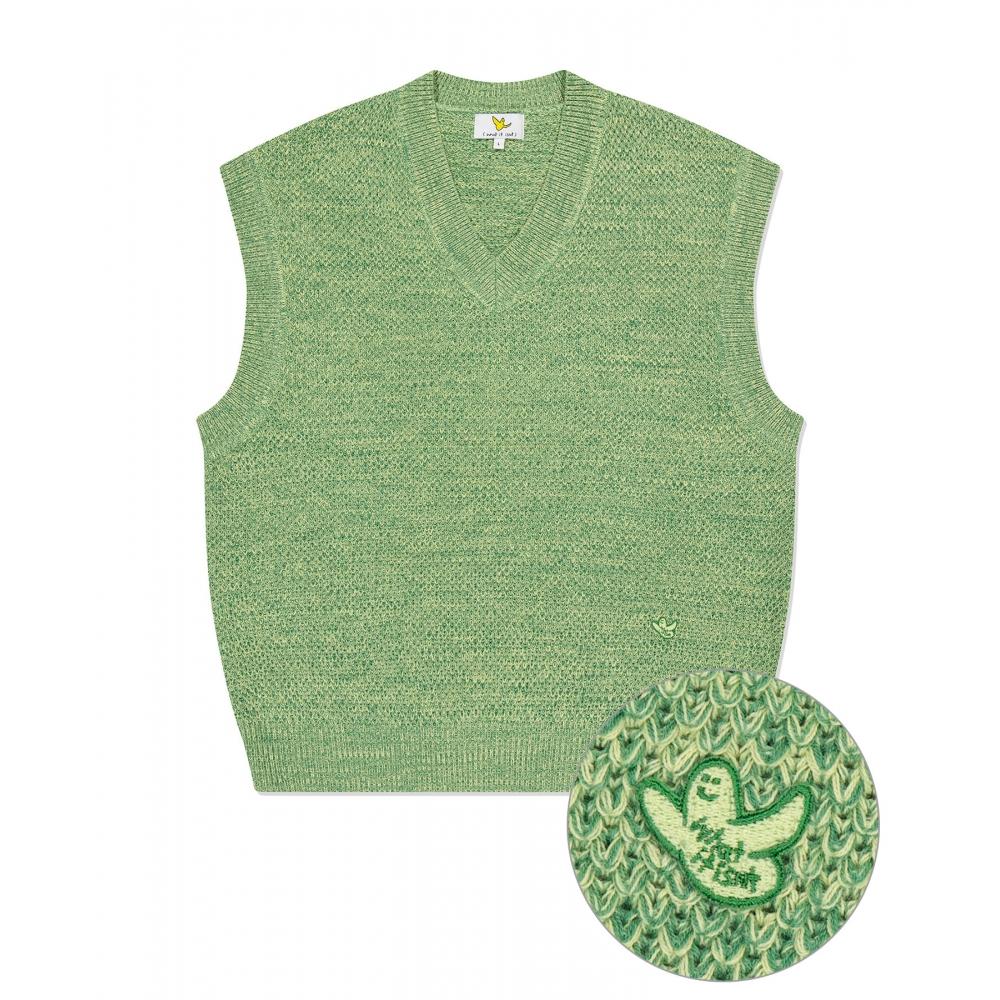 

WHATITISNT Многоцветный трикотажный жилет с v-образным вырезом Зеленый