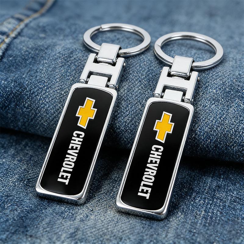 Porte-clés en alliage de zinc Porte-clés de voiture Porte-clés époxy de haute qualité Pour Chevrolet Cruze Spark Captiva Suburban Camaro Malibu Silverado