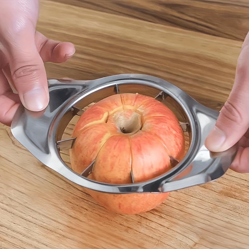 Stainless steel apple slicer Reusable corer and divider Creative Fruit Cutter Essential kitchen gadgets Very suitable for outdoor picnics and