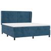 3129289 vidaXL Lit à sommier tapissier et matelas Bleu foncé 180x200cm Velours