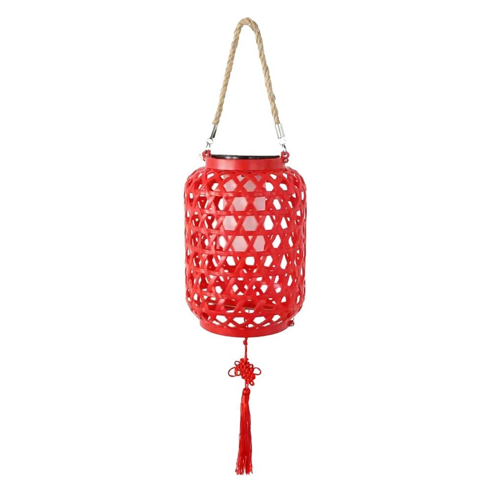 Waterproof Solar Lantern Warm Light Solar Powered Woven Landscape Chandelier 800 MAH Pendant Lights LED Decorative Lights