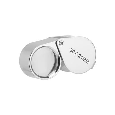 Mini 10/20/30X Glass Magnifying Magnifier Jeweler Eyeglass Jewelry Loupe Loop 21mm Folded Jewelers Optical Glassess Magnifiers