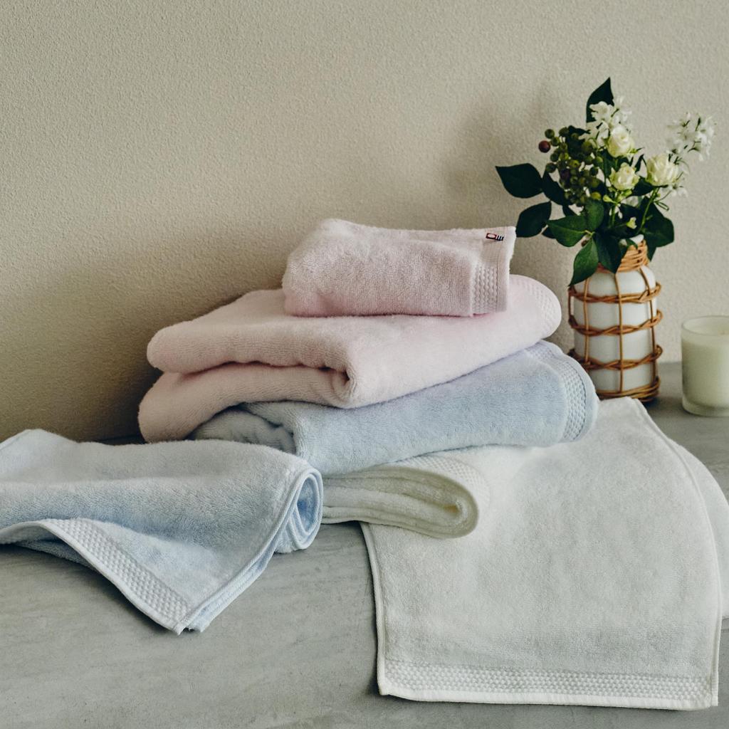Nishikawa Imabari Face Towel 34 X 80cm Cotton Watairo Mofuwata Incredibly Minimal Made In Blue TT25150654 100% Soft, Fluffy, Lightweight, Lint, Plain,