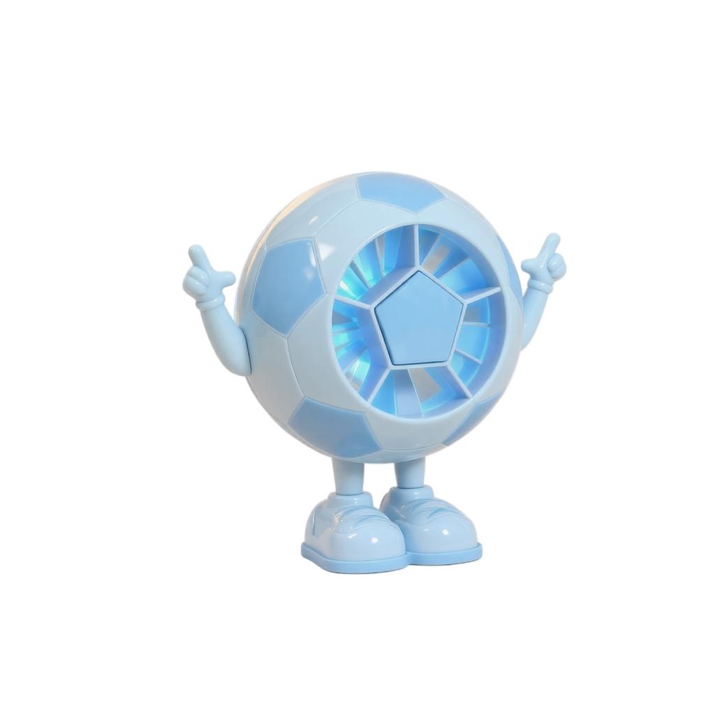 Portable Desktop Fan Adjustable Speed Small Quiet Fan Soccer Ball Shape USB Powered Mini Fan for Home Office Travel Use