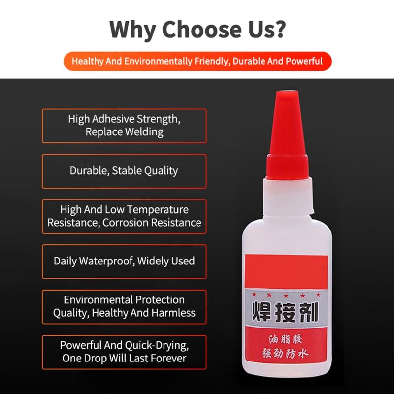 20g/50g Industrial Heat Resistance Weld Metal Repair Paste Cast Iron Welding Glue  for Plastic Wood Metal Rubber Repair