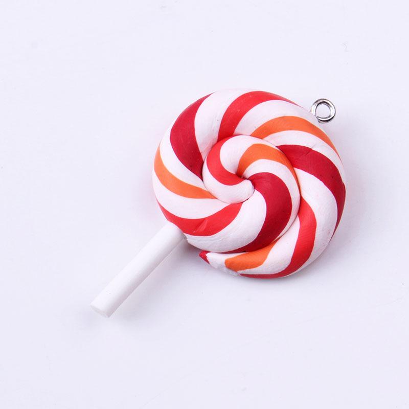 Children s Polymer Clay Rainbow Lollipop Phone Decor Accessories Lollipop Accessory - Eye-catching