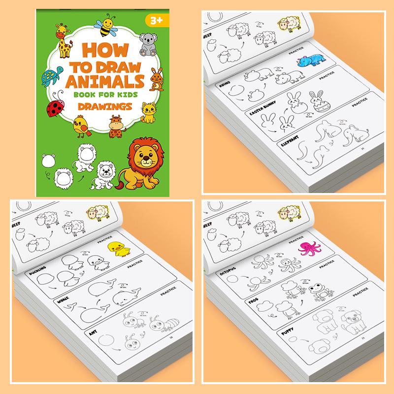 Step-by-Step Drawing and Coloring Book: Early Education Art Guide