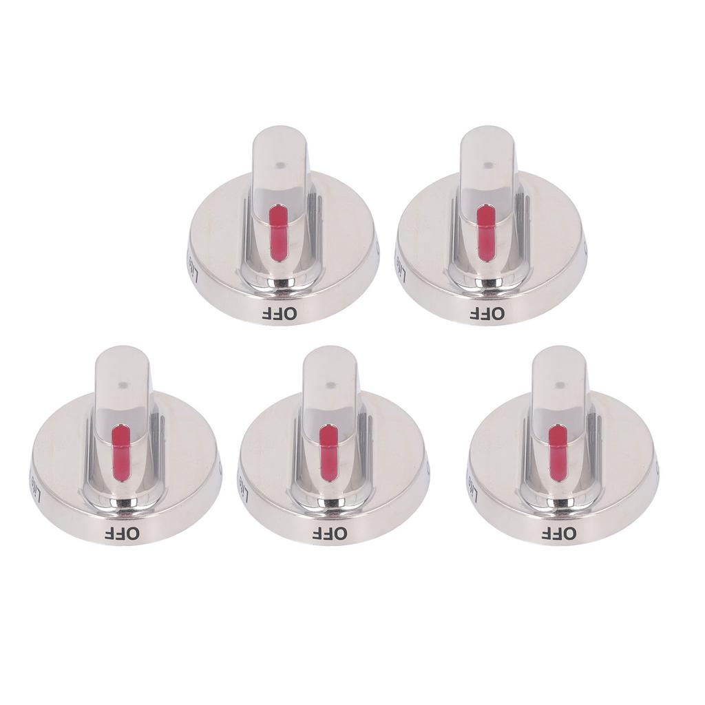 5Pcs Gas Stove Knob Cover Control Dial Knobs Stainless Steel for DG64?00472A DG64?00473A