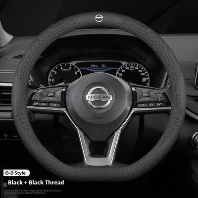 For Steering Wheel Cover Nappa Ultra Thin Micro Fiber Leather Qashqai J10 Tiida Juke X Trail T32 March Primastar Terrano