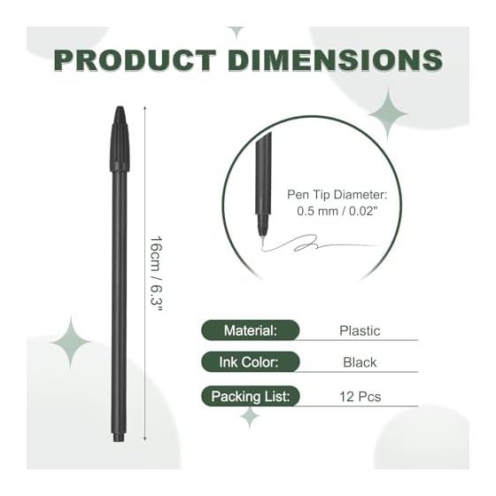 PATIKIL 12 Colors Gel Pens, 0.5mm Fine Point Black Gel Ballpoint Pens, Smooth Writing for Journaling, Notes, Office Stationery, Drawing, Teachers,
