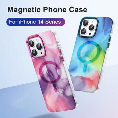 Watercolor Painting Phone Case For iPhone 13 14 Pro Max Magnetic Case for Iphone 14 Plus Cover Iphone 14 Pro