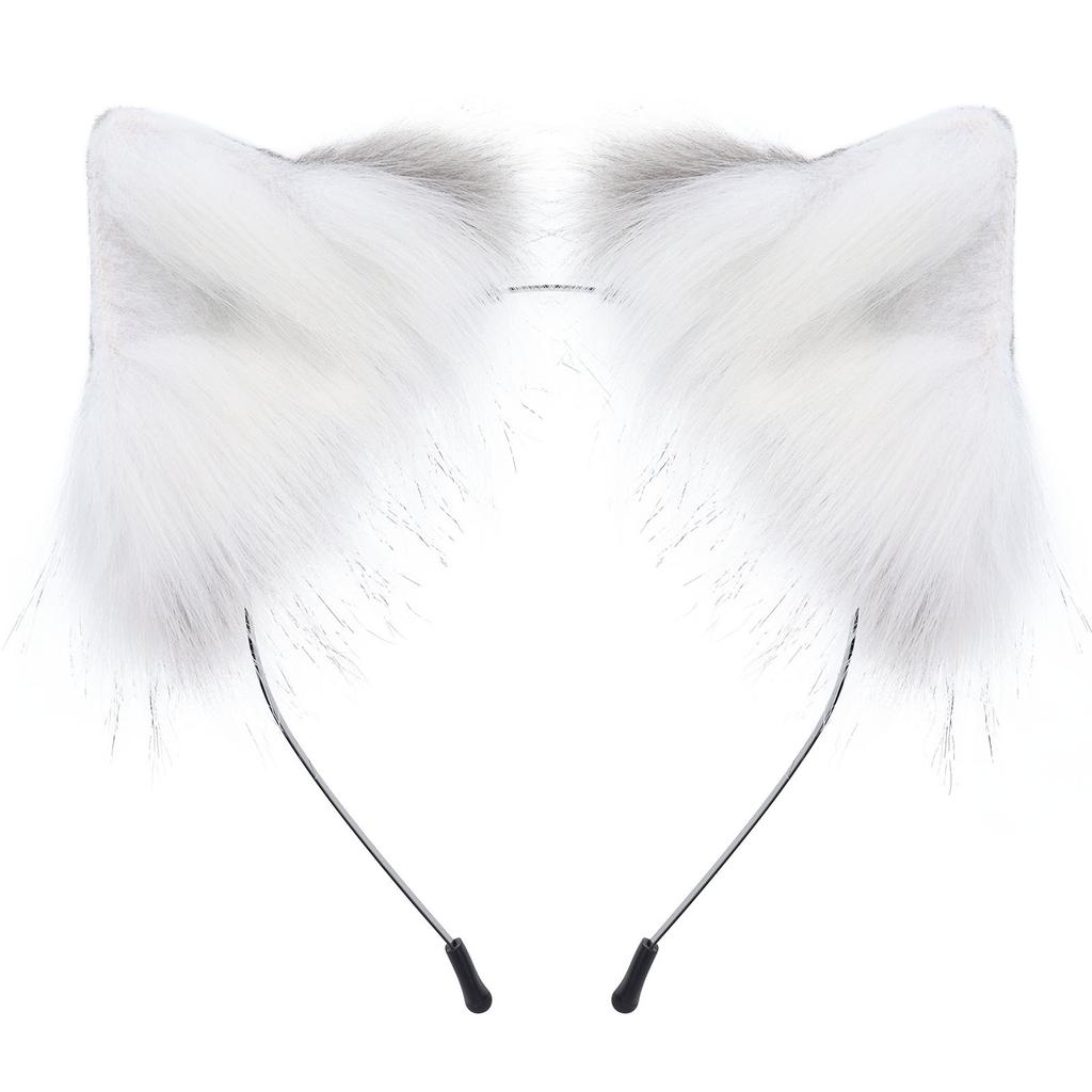 Plush Animal Ear Headband for Halloween Costume Party