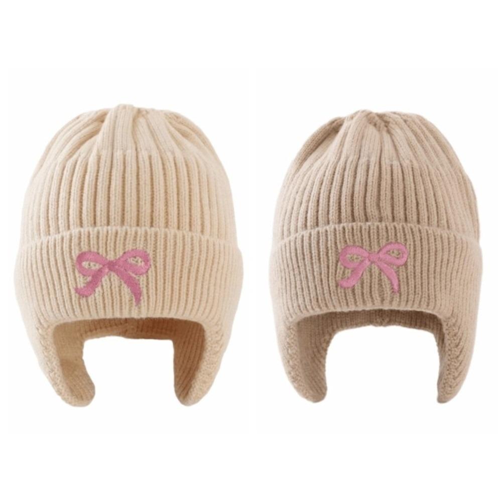 2pcs Windproof Beanie Warm Knited Hat Cozy Kids Earflap Hats School