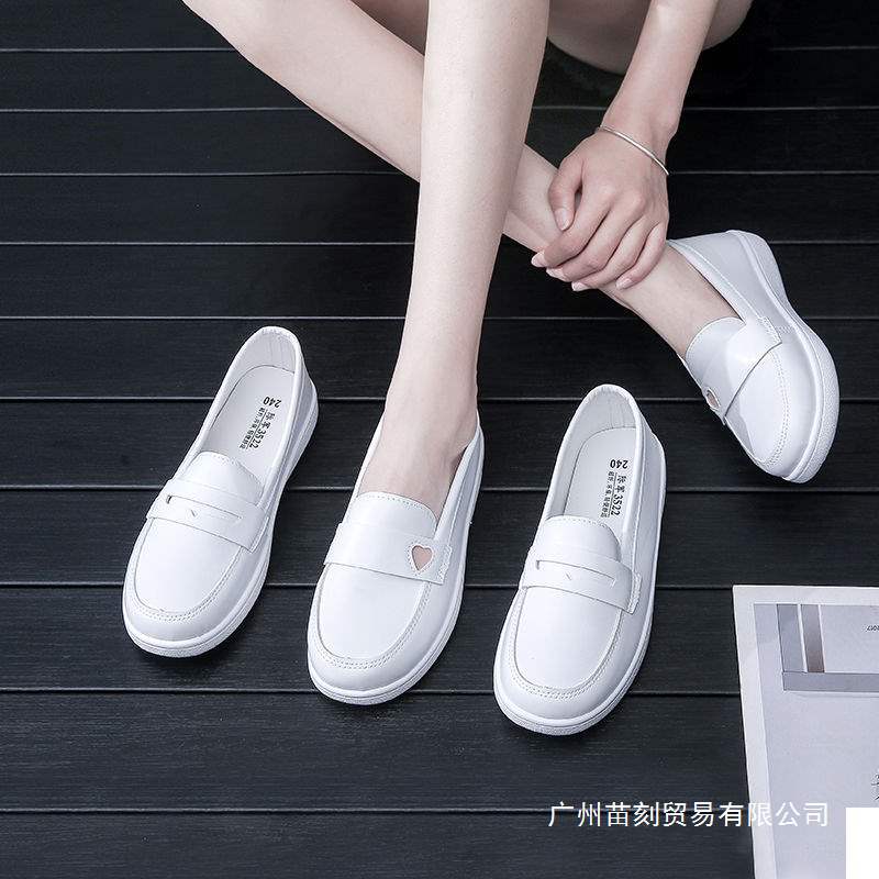 Nurse Shoes Soft Sole White Breathable Medical Work Shoes Not Tired Feet Deodorant Non-slip Flat Bottom Four Seasons Single Shoes