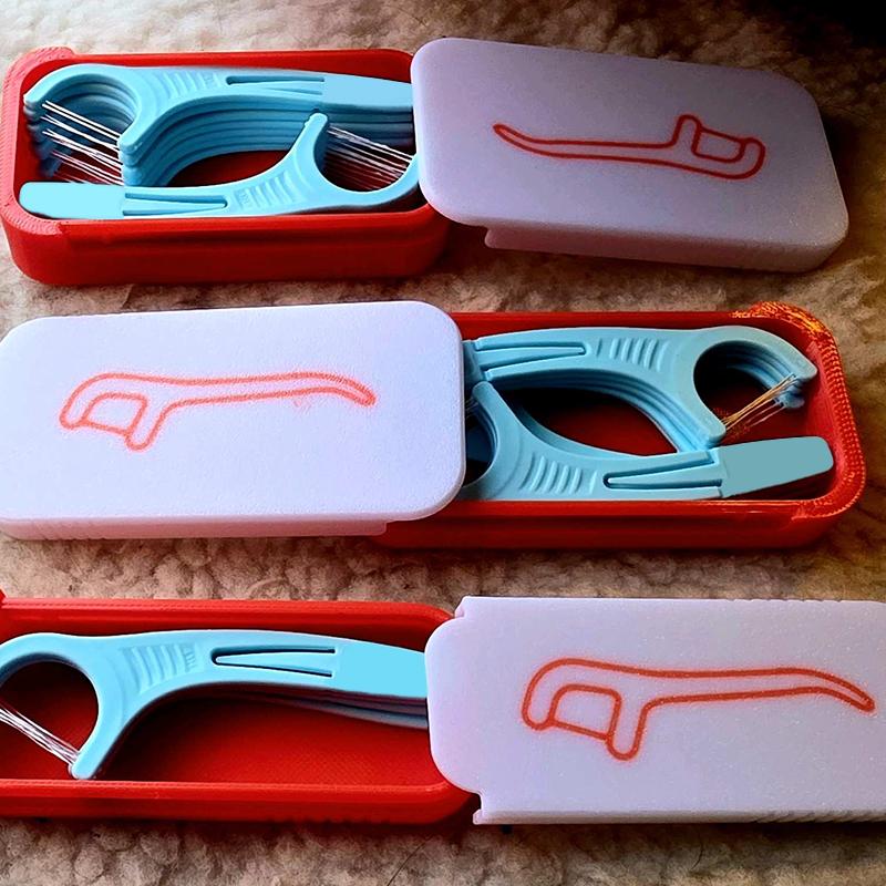 Portable Dental Floss Box Mini Toothpick Floss Organizer Mini Sliding Storage Boxs For Small Items Home Office Travel Organisers