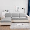 Water Resistant Seat Cushion Cover Elastic Grey Sofa Cover Furniture Protector For Pets Kids Removable