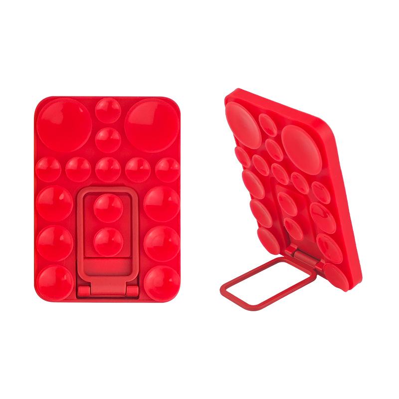 Universal Silicone Phone Holder: Suction Cup, Self-Adhesive, Folding Design