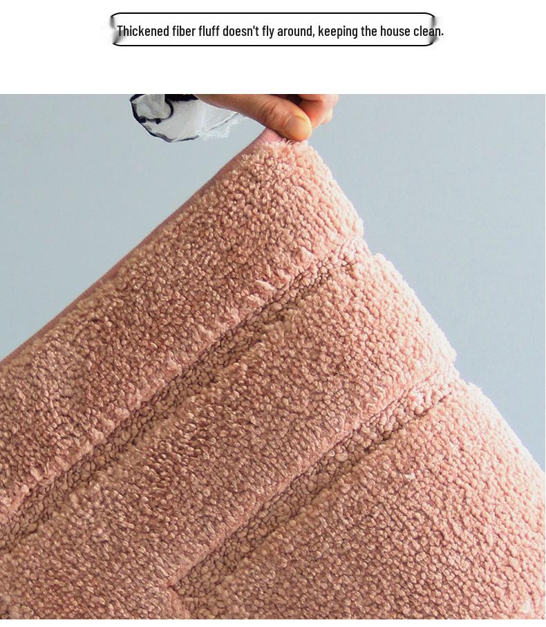 Superfiber Recycled Non-slip Bathroom Mat: Thick Jacquard, Strong Water Absorption