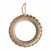 Careme Trivet (Medium: Inner Diameter: Approx. 12cm) Stylish Heat-Resistant Pot Stand with Hook, Made from Natural Materials, Fits Iron Kettles, Pots,