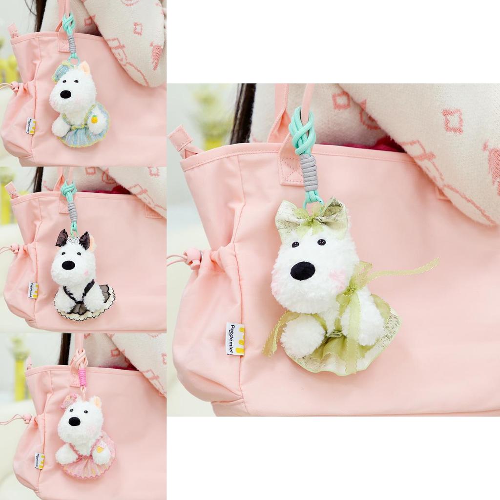 West Highland Terrier Plush Keychain Dog Toy With Soft Pp Cotton For Cute Gift For Girls