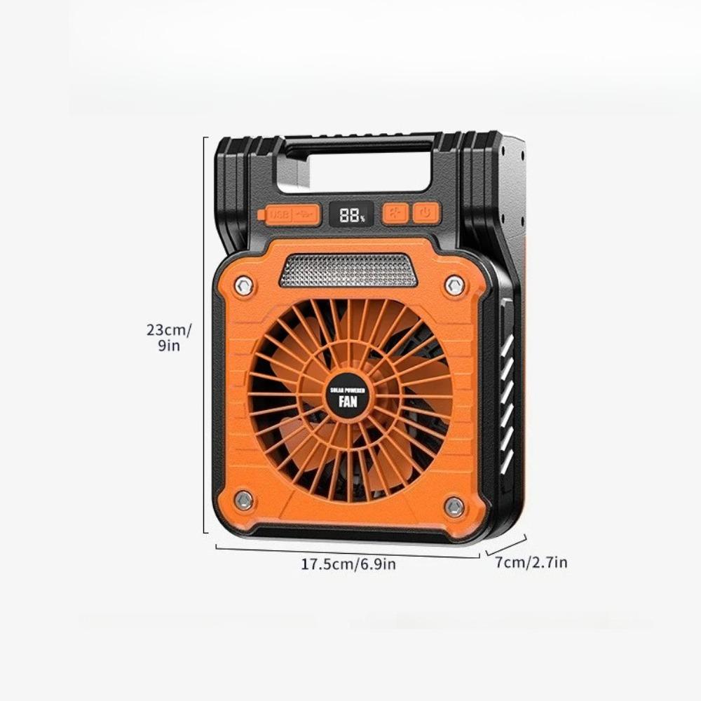 Outdoor camping fan portable USB tent lighting LED multifunctional Amazon camping solar electric fan