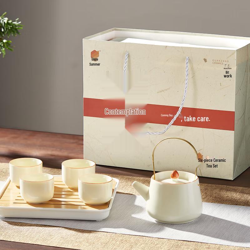 BAILOCK Glazed Summer Contemplation 6-Piece Tea Set