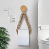 Hemp Rope & Wood Toilet Paper and Towel Holder
