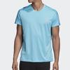 Adidas Running Sports T-Shirt Men Tops Aqua-Blue Dark-Silver-Gray FT1429