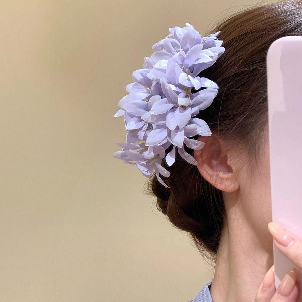 Super víla červená květina sponka do vlasů růžový květ svatební ozdoba do vlasů sladká sponka do vlasů pro šaty Qipao