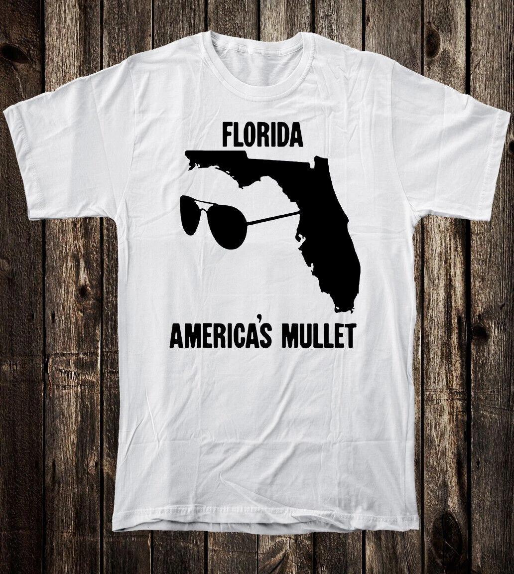 Novelty Tee T Shirt 100% Cotton Funny Florida State Americas Mullet S