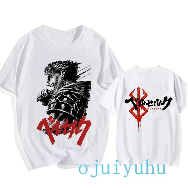 Graphic Japanese Anime Harajuku Berserk Guts Eyes Print Funny T Shirt Cool Summer T-shirt Manga Streetwear Tshirt Hip Hop Tees