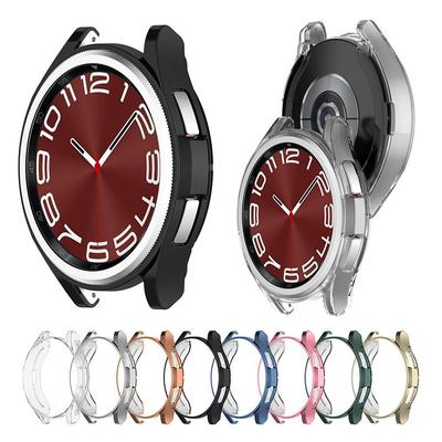 Electroplated TPU Protective Case For Samsung Galaxy Watch 6 Classic 43mm 47mm Hollow Protector Shell Cover Bumper