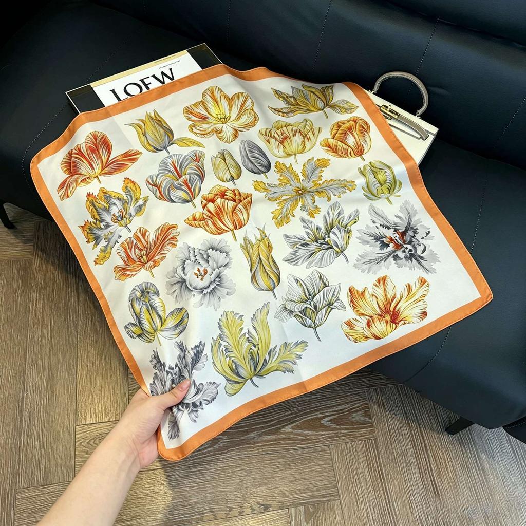 New old money wind chain neck scarf women's commuting versatile soft silk scarf neck protection shawl outer scarf