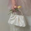 Shoulder Bag White Pearl String PU Cute Delicate Cloud Bag for Phone Lipstick Card White Pearl Bag