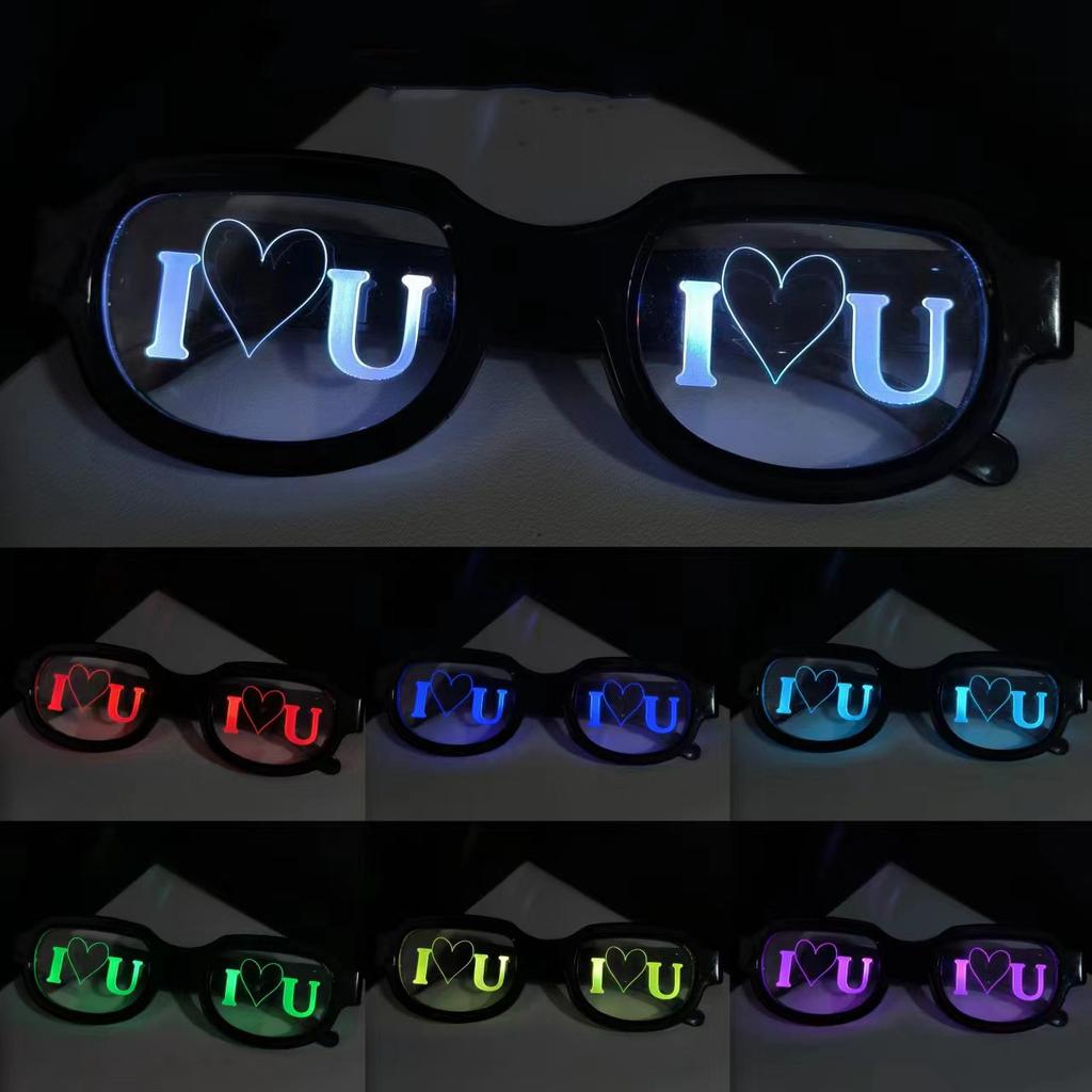 Halloween Glasses Special Effect Luminous Glasses Cool Anime Flash Eye Glasses Led Glasses Sense of Technology Eyewear for Party